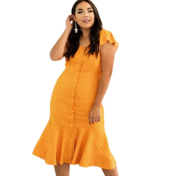 Rachel Parcell Dresses & Skirts - Rachel Parcell Polka Dot Button Down Midi Dress